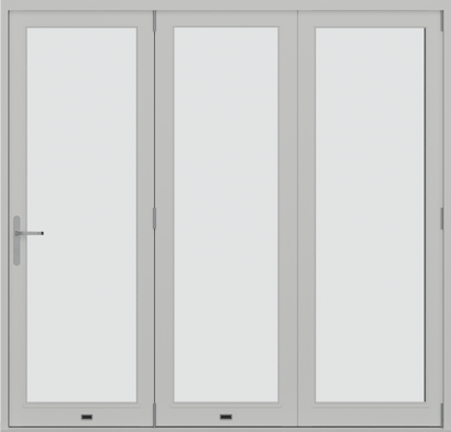 Vikdörr trä/Alu, 3-delad, utsida stängd