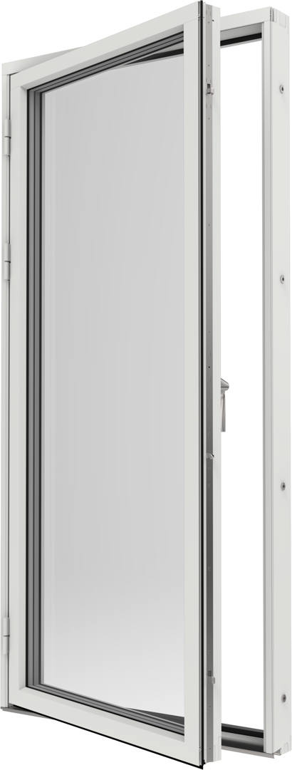 Original Alu 100, Altandörr helglasad utsida öppen