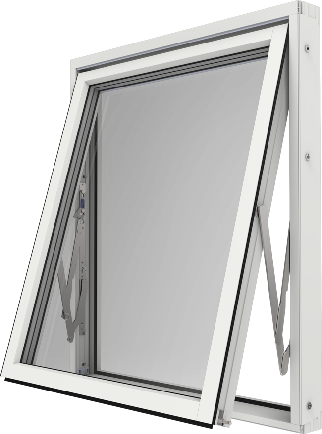 Original Alu 100, Vridfönster dold utsida öppen