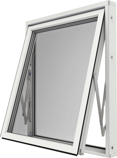 Original Alu 100, Vridfönster dold utsida öppen